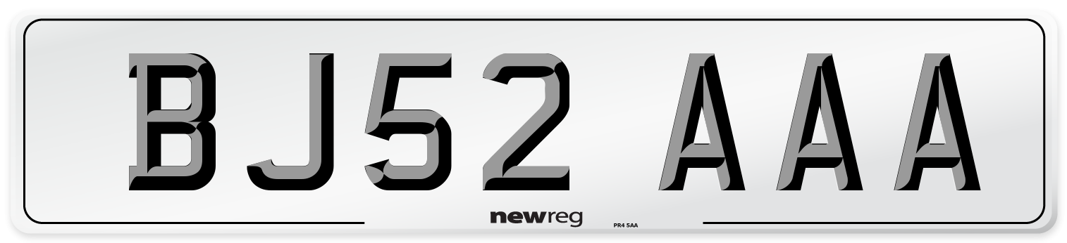 BJ52 AAA Number Plate from New Reg